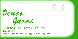 denes garai business card